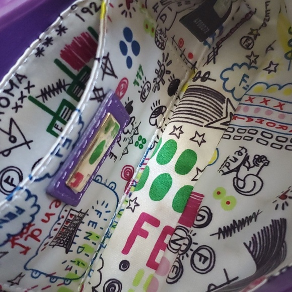 Fendi 2008 Leather Baguette Logo Embossed Mini - Picture 9 of 12